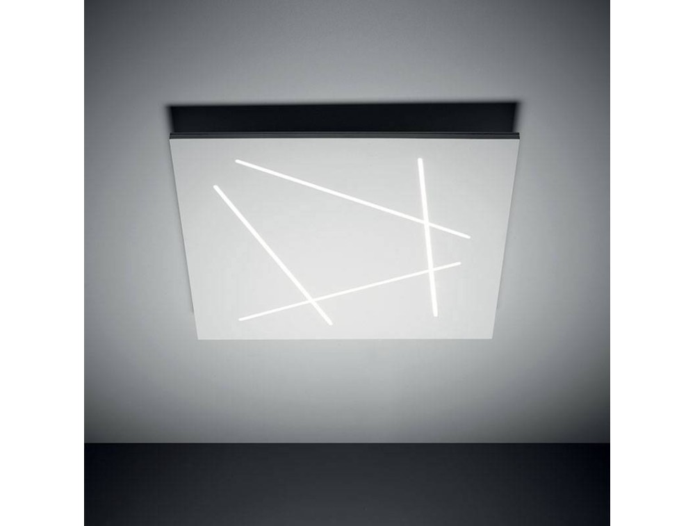 Lampadari E Plafoniere Abbinate : Plafoniera vivida led in alluminio e acrilico serie flat