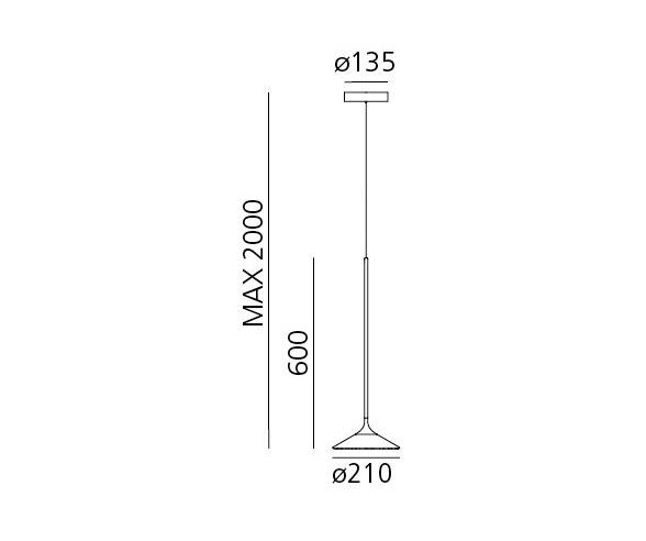 ARTEMIDE SOSPENSIONE ORSA Ø21cm