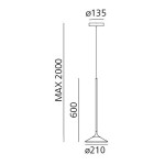 ARTEMIDE SOSPENSIONE ORSA Ø21cm