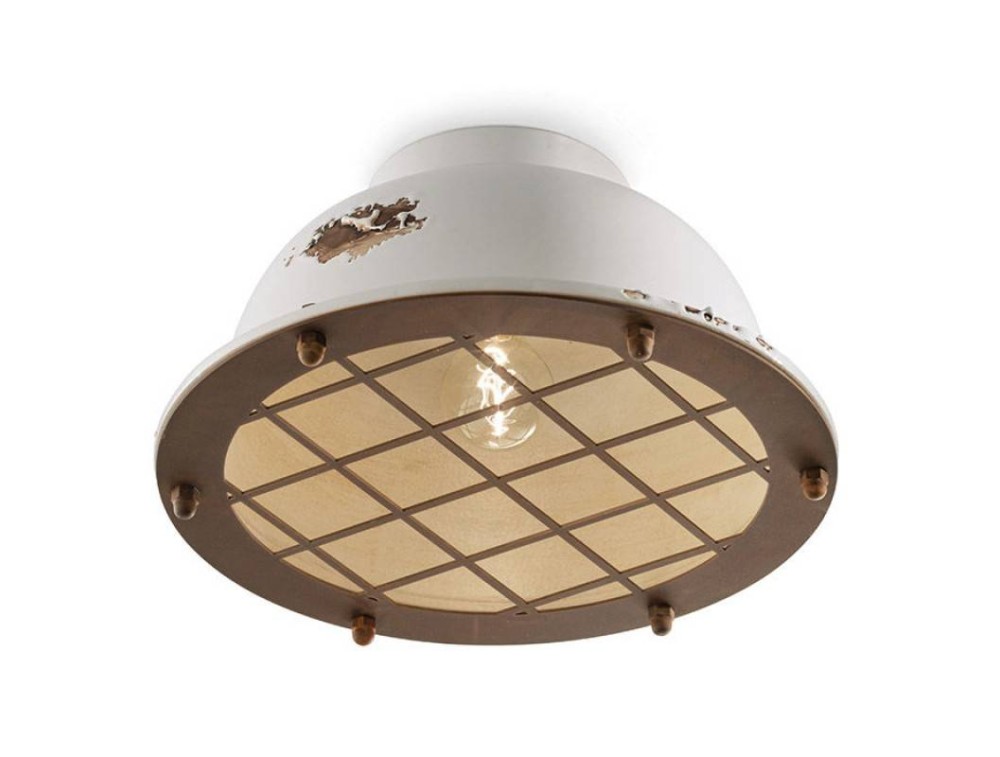 Plafoniere Stile Industriale : Ferroluce plafoniera c in metallo stile industrial