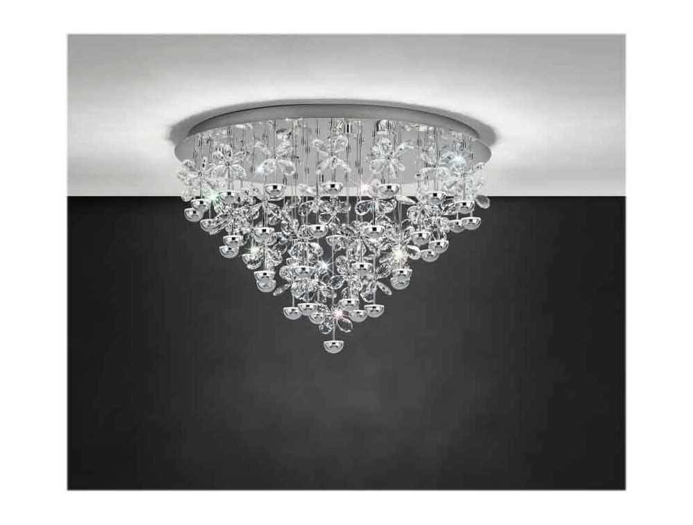 Eglo Plafoniere Led : Eglo pianopoli plafoniera a led con diffusore in cristallo