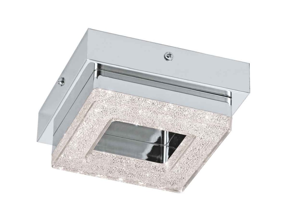 Plafoniere Acciaio E Cristallo : Eglo fradelo led applique o plafoniera moderna in acciaio cromato