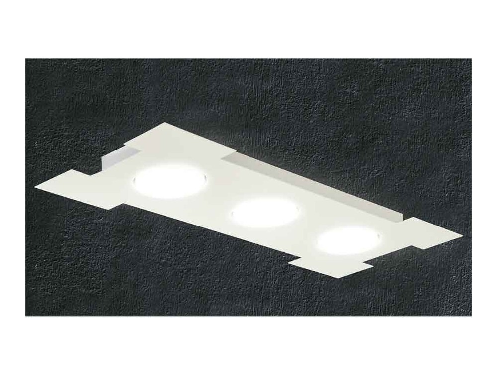 Plafoniere Rettangolari Led : Promoingross atene rettangolare led plafoniera in metallo bianco