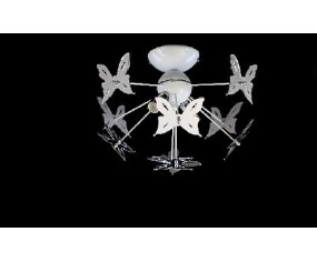 plafoniera farfalle bianche 08/2/pl