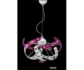 LAMPADARIO fucsia e bianco 09/5/s