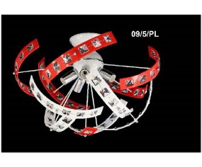 plafoniera rossa e bianca 09/5/pl