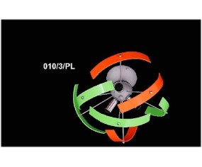 plafoniera verde e arancio 010/3/pl