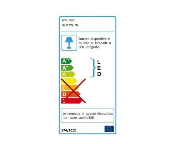 TOP LIGHT LAMPADINA GX53 LED 9W