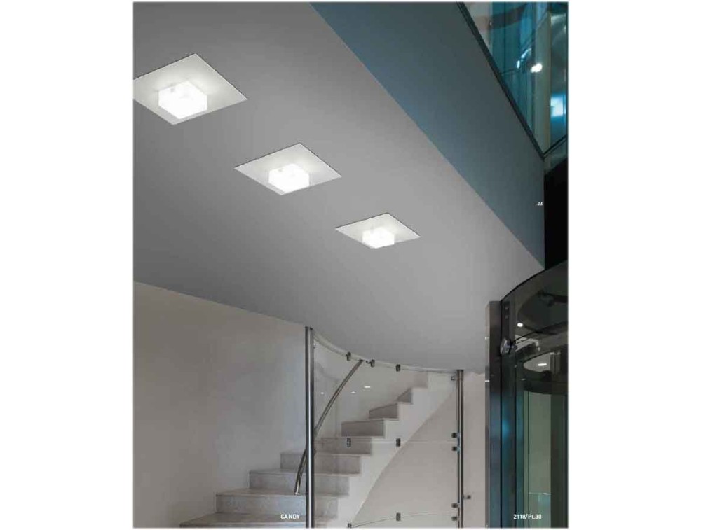 Plafoniera Quadrata 40x40 : Braga illuminazione plafoniera candy led pl lampada da soffitto