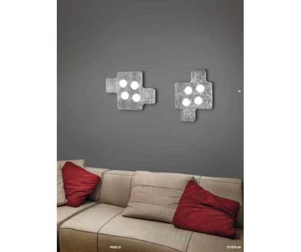 BRAGA ILLUMINAZIONE APPLIQUE/PLAFONIERA PUZZLE LED PL60