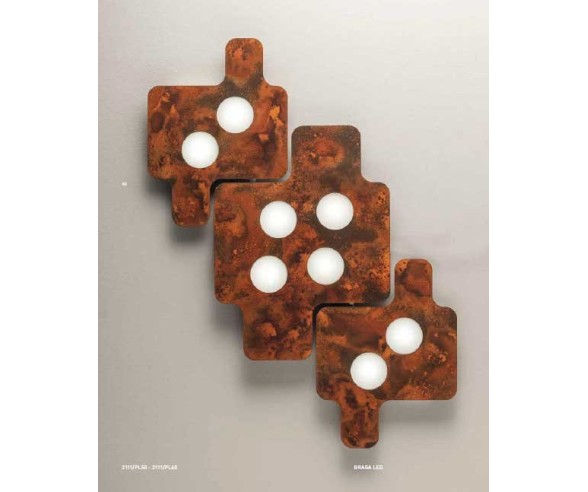BRAGA ILLUMINAZIONE APPLIQUE/PLAFONIERA PUZZLE LED PL60