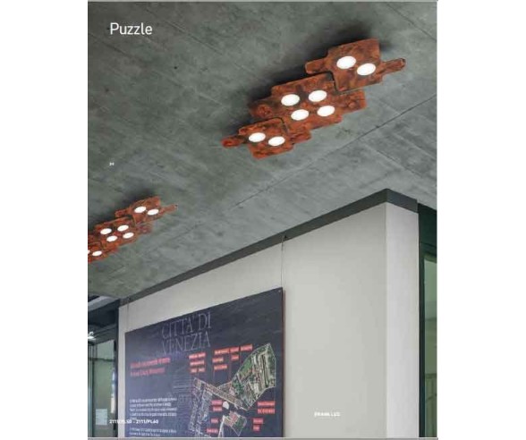BRAGA ILLUMINAZIONE APPLIQUE/PLAFONIERA PUZZLE LED PL60