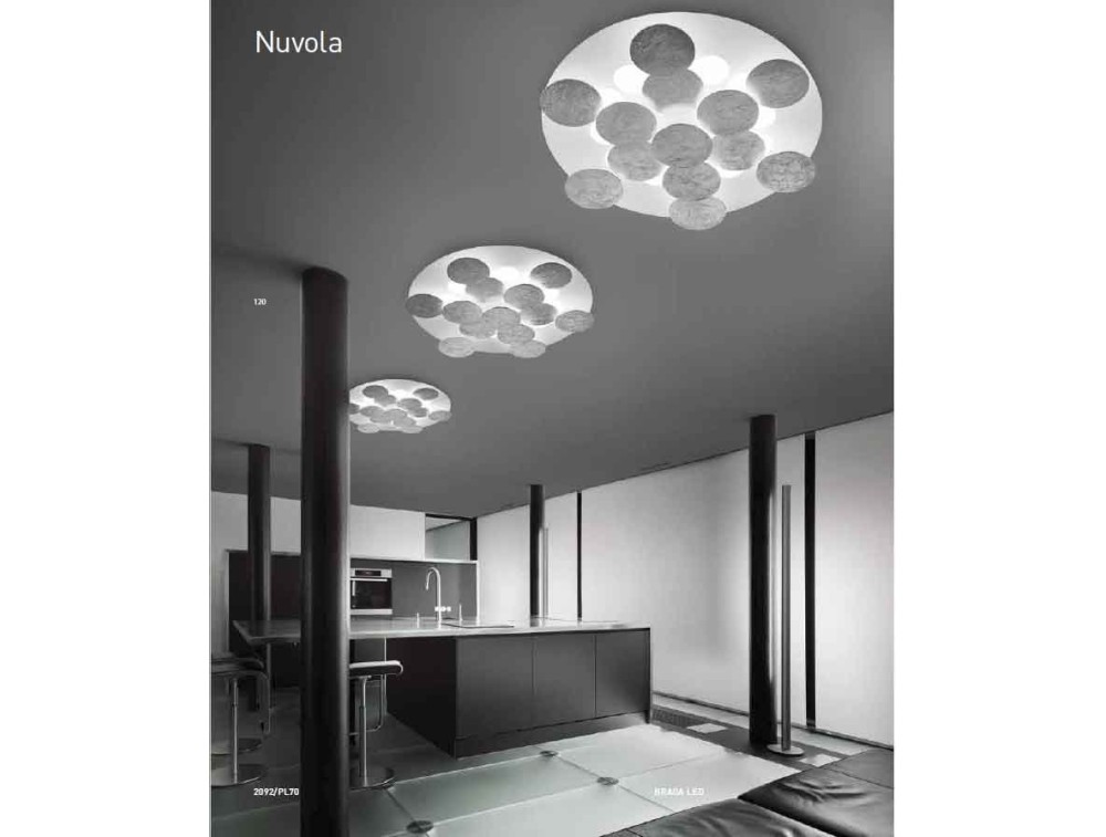 Plafoniere Rustiche Soffitto : Braga illuminazione plafoniera nuvola led pl lampada da soffitto