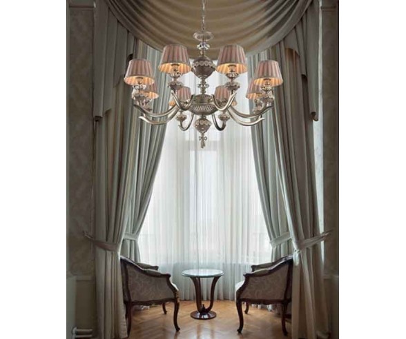 LUX ILLUMINAZIONE LAMPADARIO CAROLA 8 LUCI