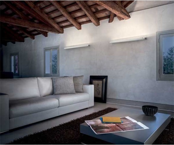 LINEA LIGHT APPLIQUE HALFPIPE LED