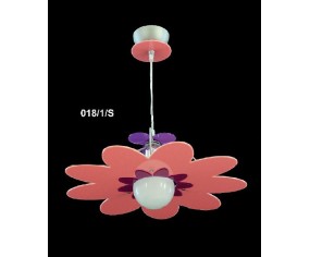 SOSPENSIONE FIORE ROSA E VIOLA