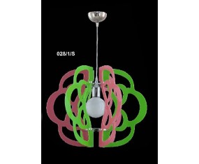 DE MAIO PLEXIGLASS SOSPENSIONE VERDE E ROSA