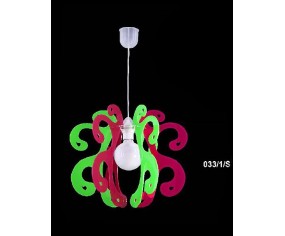 DE MAIO PLEXIGLASS SOSPENSIONE VERDE E FUCSIA