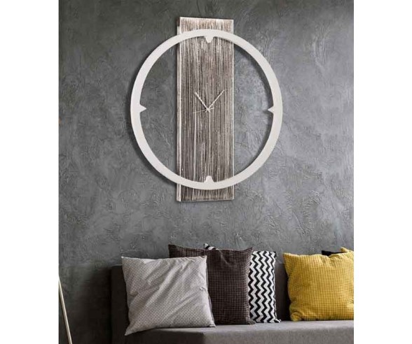 PINTDECOR OROLOGIO DA PARETE ANELLO BIANCO