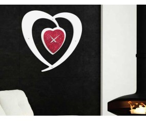 PINTDECOR OROLOGIO DA PARETE CUORE ROSSO 2