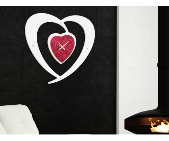 PINTDECOR OROLOGIO DA PARETE CUORE ROSSO