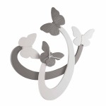 PINTDECOR OROLOGIO FARFALLE BIANCHE