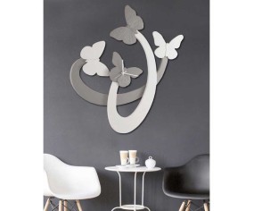 PINTDECOR OROLOGIO FARFALLE BIANCHE 2