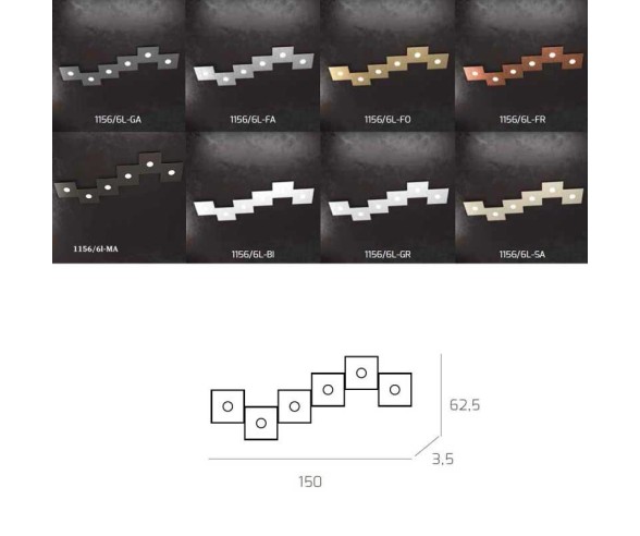 TOP LIGHT PLAFONIERA/APPLIQUE ECCENTRIC