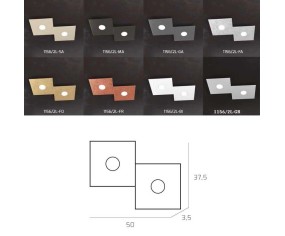 TOP LIGHT PLAFONIERA/APPLIQUE ECCENTRIC 2L 2