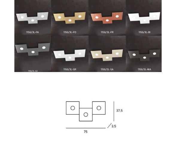 TOP LIGHT APPLIQUE/PLAFONIERA ECCENTRIC