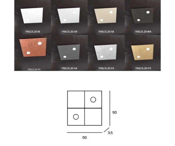 TOP LIGHT PLAFONIERA/APPLIQUE ECCENTRIC 2L2D