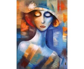 PINTDECOR QUADRO DONNA CON CAPPELLO