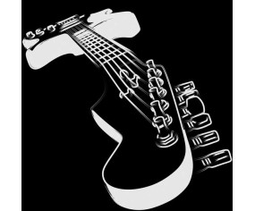 PINTDECOR QUADRO CHITARRA BIANCONERA