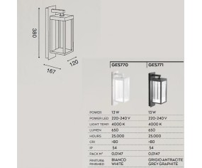 GEA LUCE APPLIQUE GES770 - GES771 2