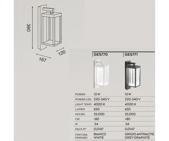 GEA LUCE APPLIQUE GES770 - GES771