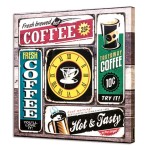 PINTDECOR QUADRO/OROLOGIO MODERNO HOT COFFEE