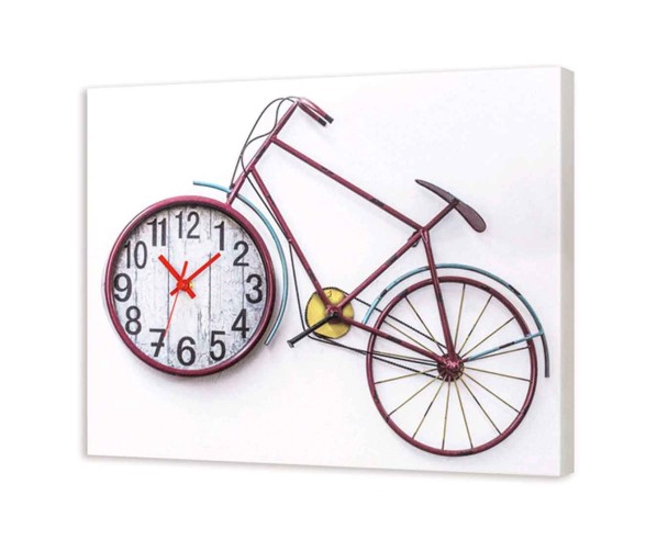 PINTDECOR QUADRO/OROLOGIO MODERNO IN BICICLETTA