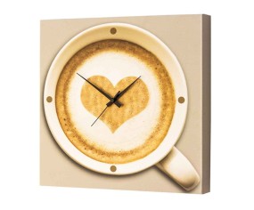 PINTDECOR QUADRO/OROLOGIO MODERNO CAPPUCCINO TIME