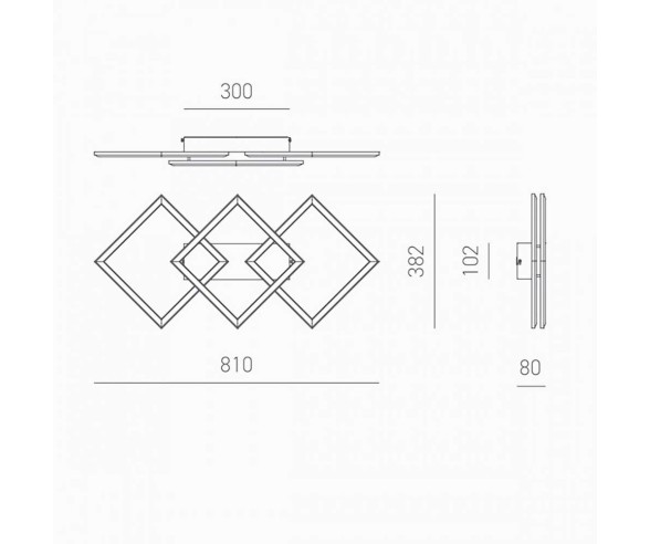 GEA LUCE APPLIQUE AFRODITE LED