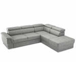 DIVANO LETTO ANGOLARE IN NABUK SAFARI
