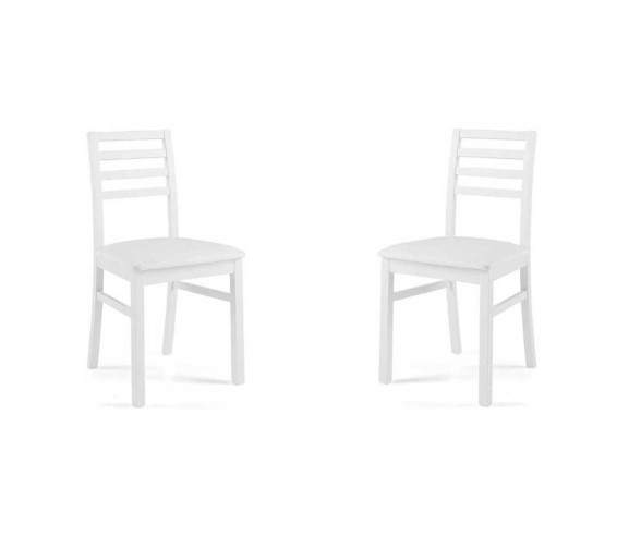 Sedia in legno Tropea con seduta in ecopelle Beige