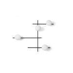 MILOOX MIKADO APPLIQUE 4 LUCI