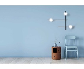 MILOOX MIKADO APPLIQUE 3 LUCI SFERE TRASPARENTI 2