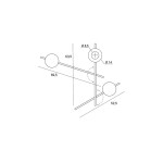 MILOOX MIKADO APPLIQUE 3 LUCI SFERE TRASPARENTI
