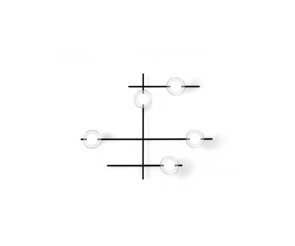 MILOOX MIKADO PLAFONIERA 5 LUCI SFERE TRASPARENTI