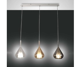 FABAS LUCE SOSPENSIONE LILA BARRA 3 LUCI