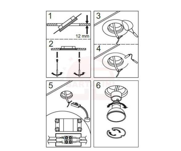 GEA LUCE FARETTO INCASSO IN GESSO GFA 591