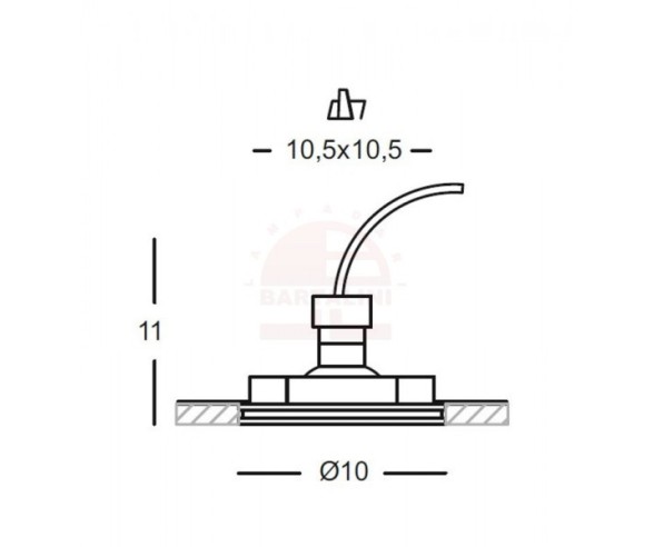 GEA LUCE FARETTO INCASSO IN GESSO GFA 591