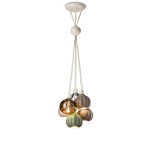 FERROLUCE DECO' LAMPADARIO AFOXE 6 VETRI