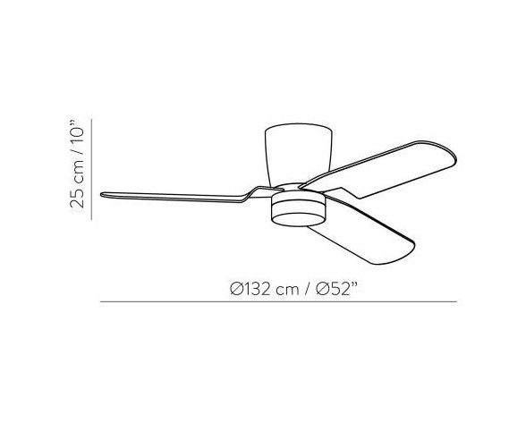ACB VENTILATORE DA SOFFITTO CON LED BRISA